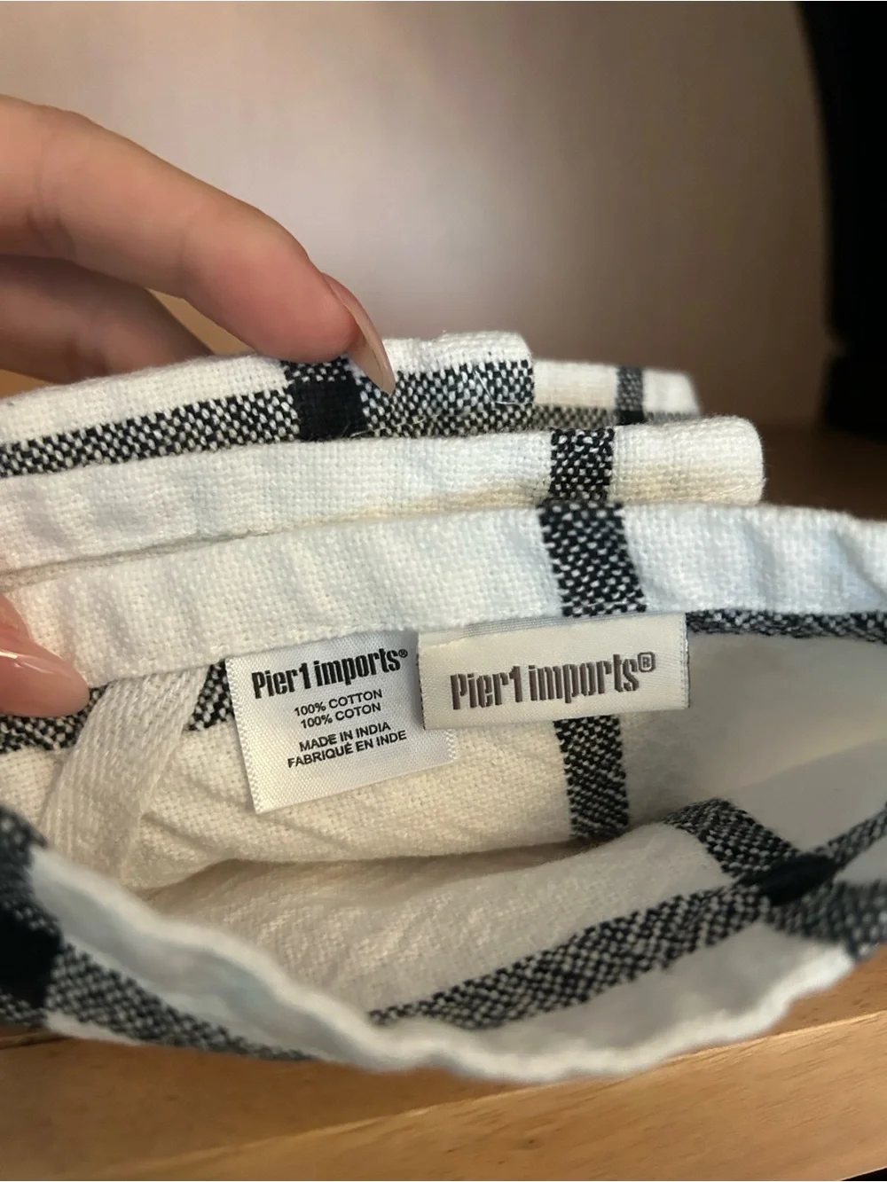 Black & White Grid Kitchen Towel 100% Cotton